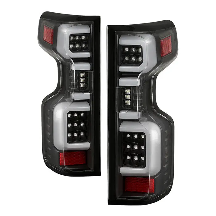 Spyder 19-20 Chevy Silverado Led Tail Lights Black Halogen 1
