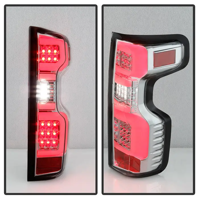 Spyder 19-20 Chevy Silverado Led Tail Lights Chrome Oem Led 2