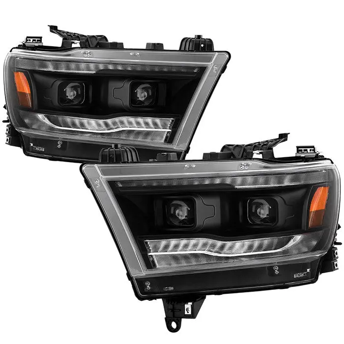 Spyder 19-20 Dodge Ram 1500 Projector Headlights Led Black 1