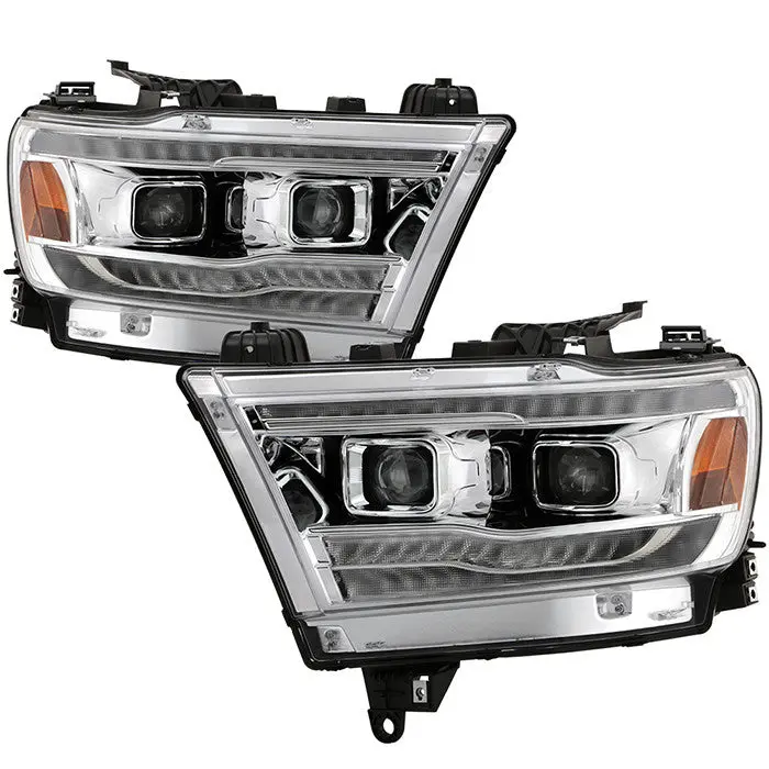 Spyder 19-20 Dodge Ram 1500 Projector Headlights Led Chrome 1