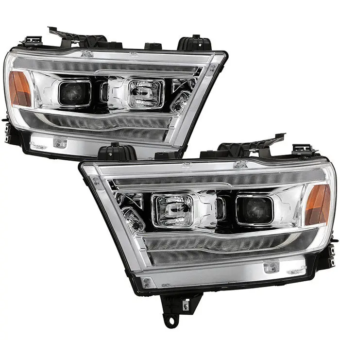 Spyder 19-20 Dodge Ram 1500 Projector Headlights Sequential Chrome 1