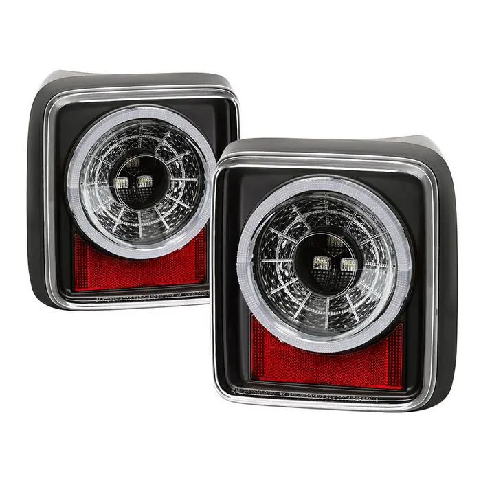 Spyder 19-20 Jeep Wrangler Full Led Sequential Tail Lights Black 1