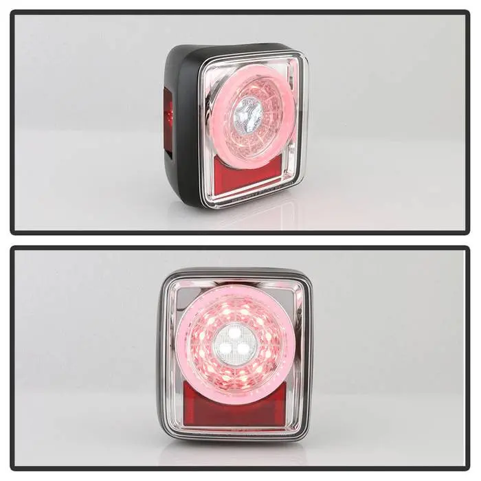 Spyder 19-20 Jeep Wrangler Full Led Sequential Tail Lights Chrome 2