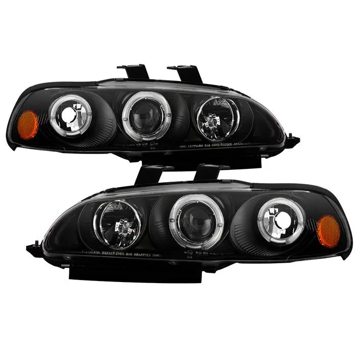 Spyder 92-95 Honda Civic 3Dr 1Pc Projector Headlights Black 1