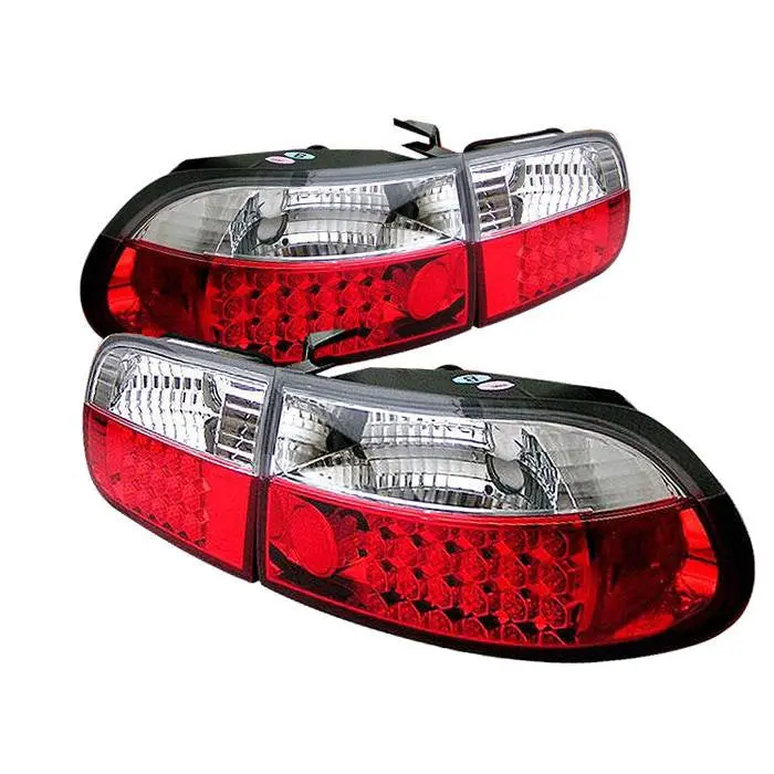Spyder 92-95 Honda Civic Hatchback Led Tail Lights Red 1