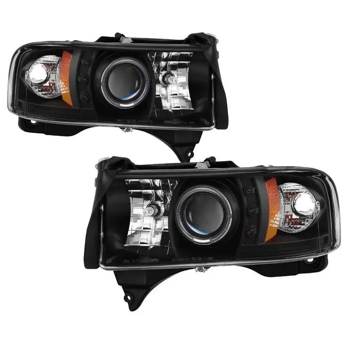 Spyder 94-01 Dodge Ram 1500-3500 Projector Headlights Black 1