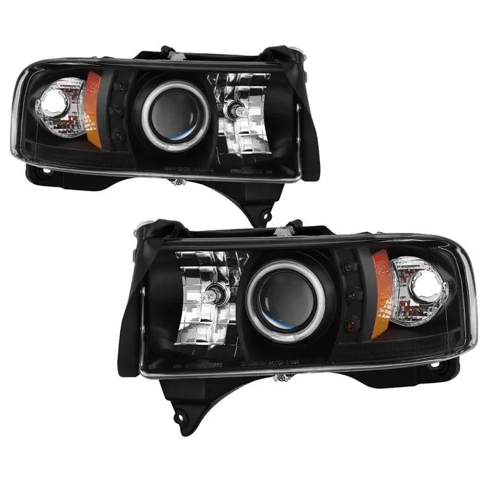Spyder 94-01 Dodge Ram 1500-3500 Projector Headlights Ccfl Black 1