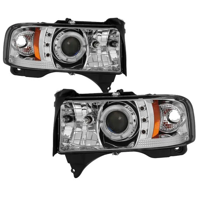 Spyder 94-01 Dodge Ram 1500-3500 Projector Headlights Chrome 1