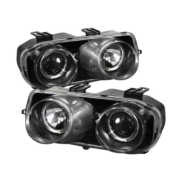 Spyder 94-97 Acura Integra Halo Projector Headlights Black 1