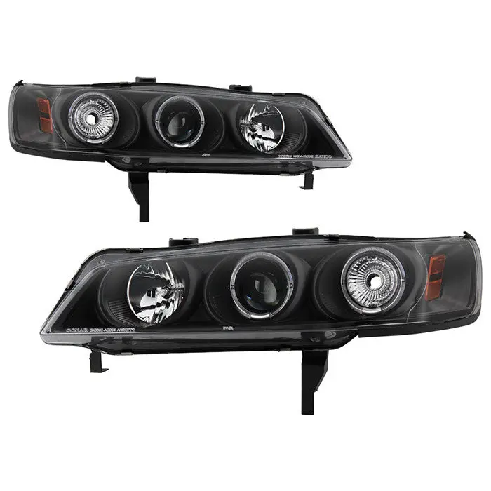 Spyder 94-97 Honda Accord 1Pc Projector Headlights Black 1