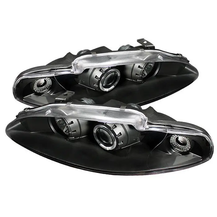 Spyder 95-96 Mitsubishi Eclipse Projector Headlights Black 1