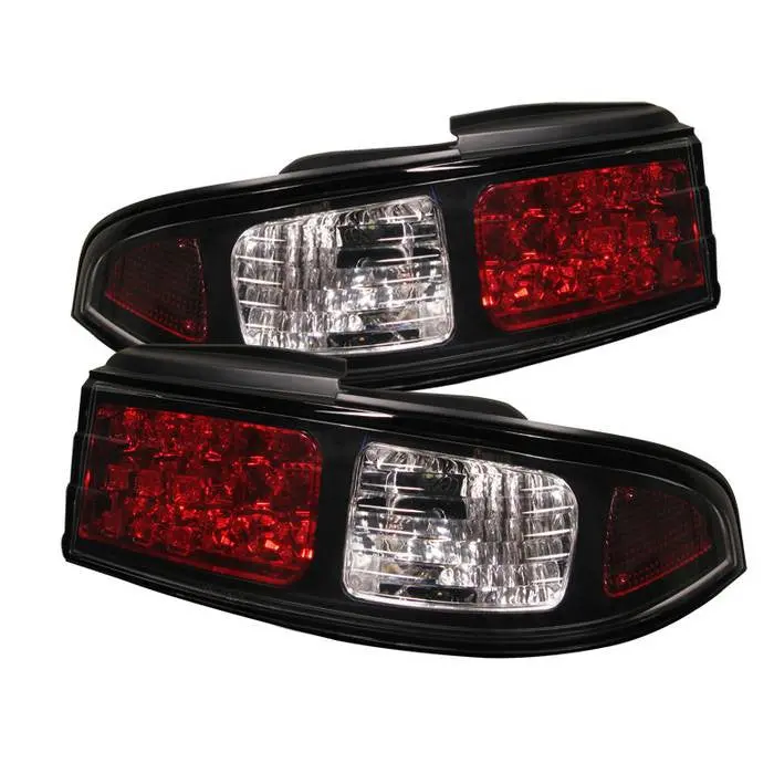 Spyder 95-98 Nissan 240Sx S14 Led Tail Lights Black 1