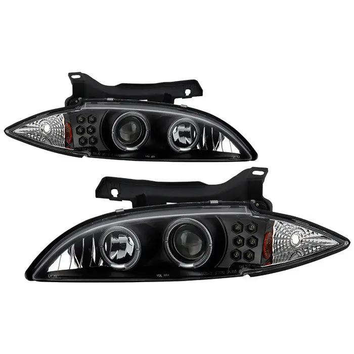 Spyder 95-99 Chevy Cavalier Halo Projector Headlights Black 1
