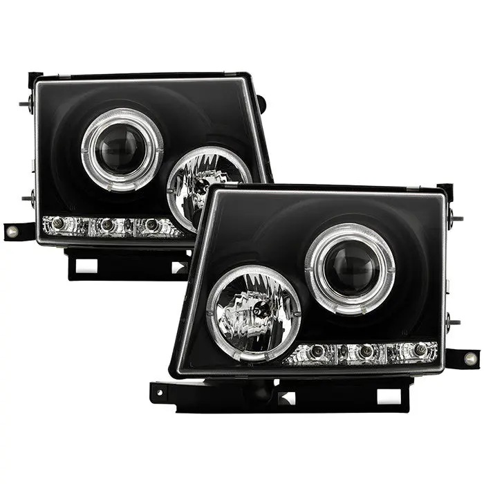 Spyder 97–00 Toyota Tacoma Halo Projector Headlights Black 1