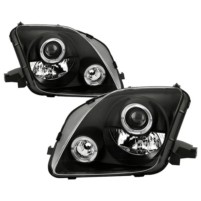 Spyder 97-01 Honda Prelude Projector Headlights Black 1