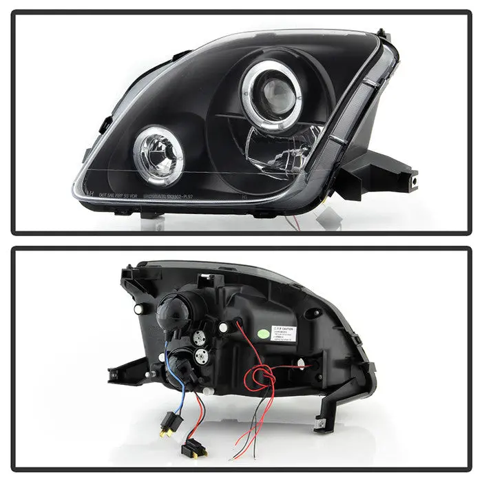 Spyder 97-01 Honda Prelude Projector Headlights Black 2