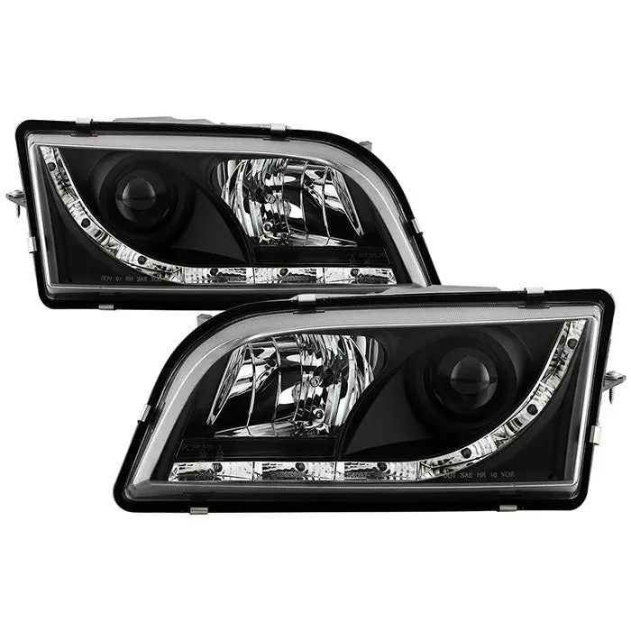 Spyder 97–03 Volvo S40 Projector Headlights Led Drl Black 1
