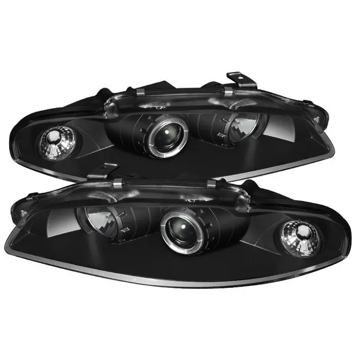 Spyder 97-99 Mitsubishi Eclipse Projector Headlights Black 1