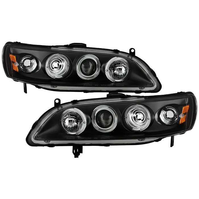 Spyder 98-02 Honda Accord 1Pc Projector Headlights Black 1