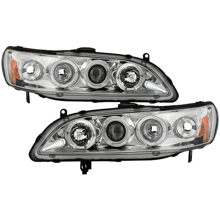 Spyder 98-02 Honda Accord 1Pc Projector Headlights Chrome 1