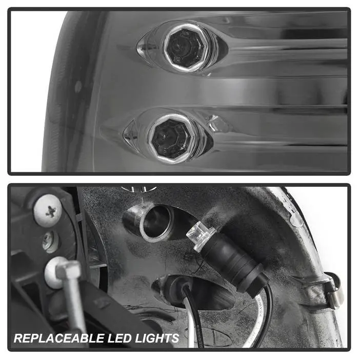 Spyder 99-02 Silverado 1500/2500/3500 Projector Headlights Smoked 2