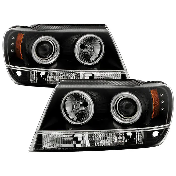 Spyder 99-04 Jeep Grand Cherokee Projector Headlights Ccfl Black 1
