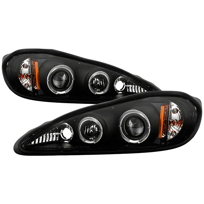 Spyder 99-05 Pontiac Grand Am Halo Projector Headlights Black 1