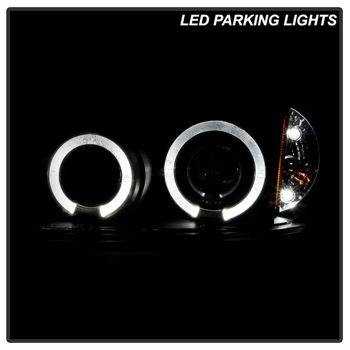 Spyder 99-05 Pontiac Grand Am Halo Projector Headlights Black 2