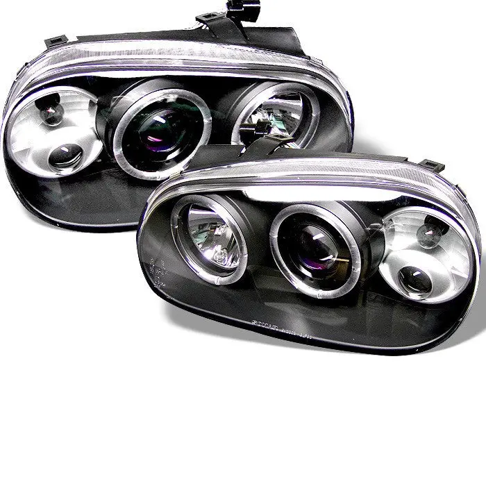 Spyder 99–05 Vw Golf Iv Projector Headlights Led Halo Black 1