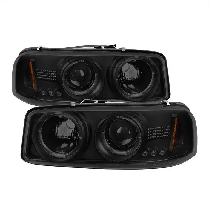 Spyder 99-06 Gmc Sierra 02-07 Denali Projector Headlights Black Smoked 1