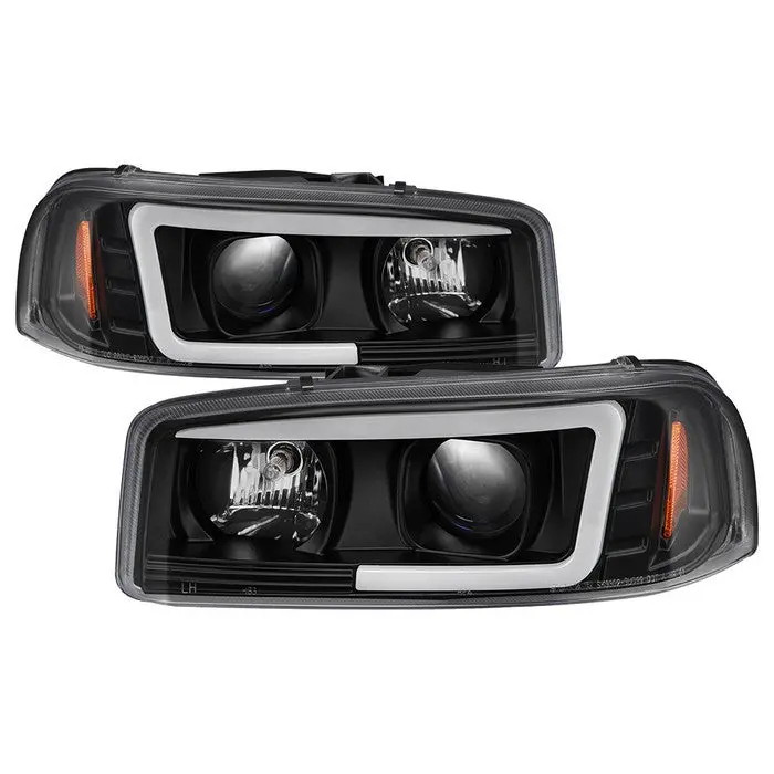 Spyder 99-06 Gmc Sierra 02-07 Denali Projector Headlights V2 Black 1