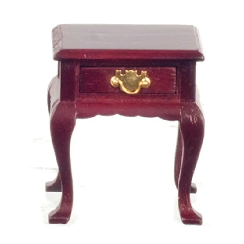 Square End Table, Mahogany 1