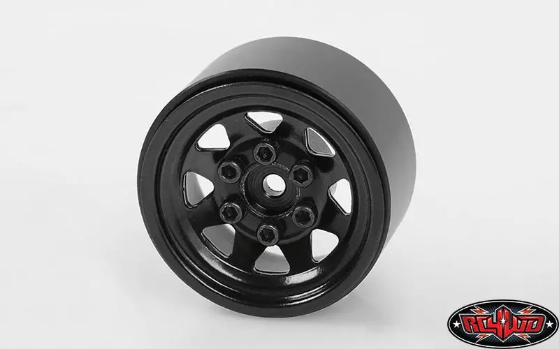 Stamped Steel 1.0" Stock Beadlock Wheels (Black) 1