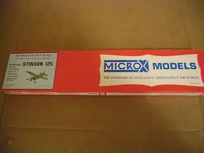 Stinson 125 Peanut Scale Balsa Wood Model Airplane Kit 1