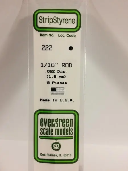 Strip Styrene 1/16 Rod 1