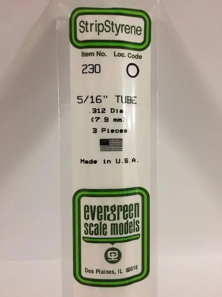 Strip Styrene 5/16" Tube 1