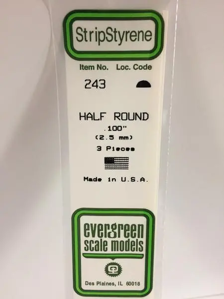 Strip Styrene Half Round 1