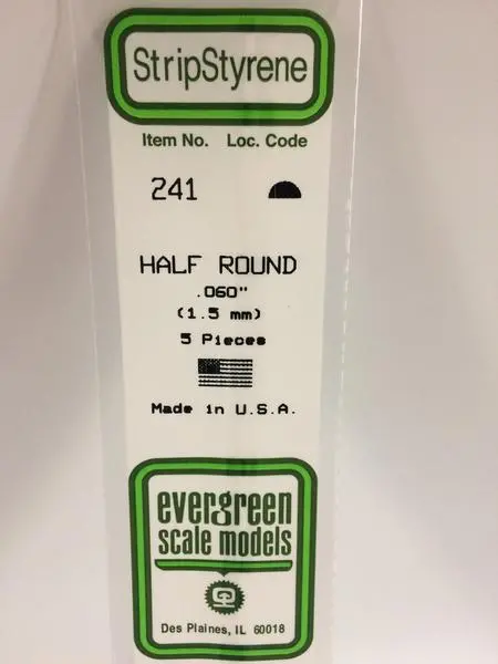 Strip Styrene Half Round 1