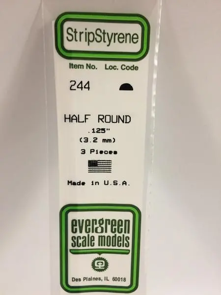 Strip Styrene Half Round 1