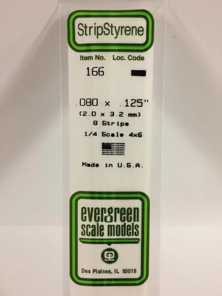 Stripstyrene  .080 X .125 1