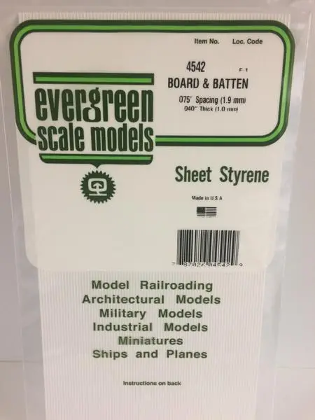 Styrene Sheet Board & Batten 1
