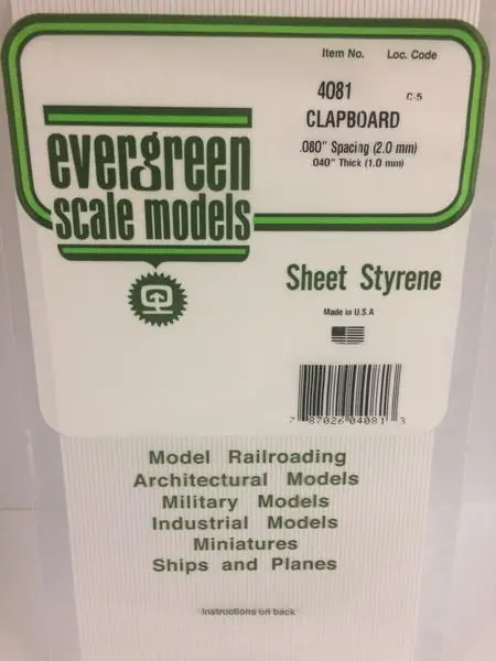 Styrene Sheet Clapboard 1