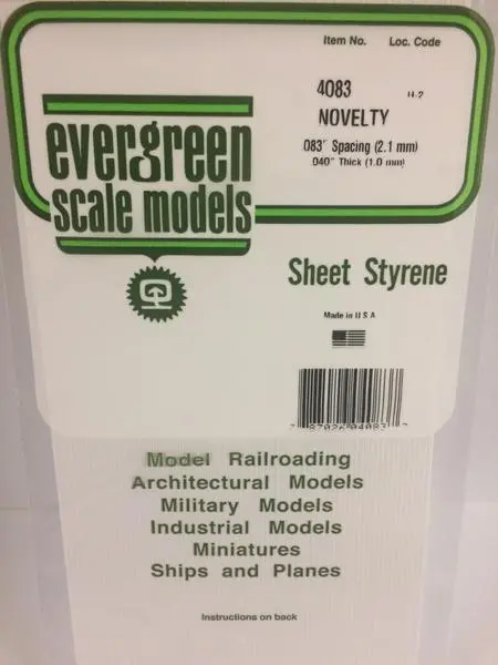Styrene Sheet Novelty .083" Spacing 1