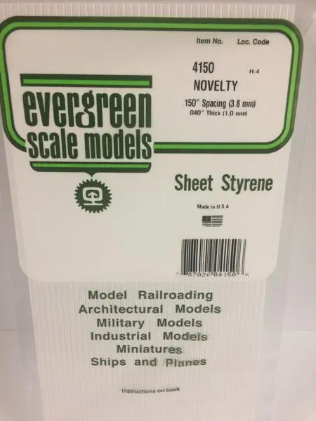 Styrene Sheet Novelty .150" (3.8Mm) 1