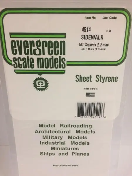 Styrene Sheet Sidewalk 1