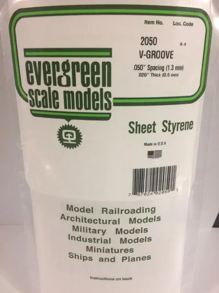 Styrene Sheet V- Groove 1