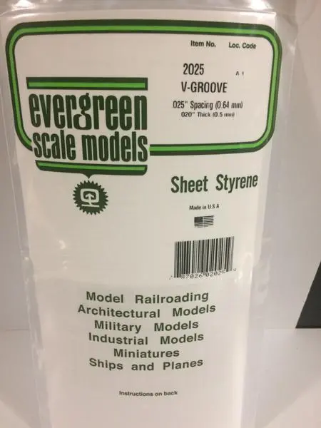 Styrene Sheet V-Groove 1