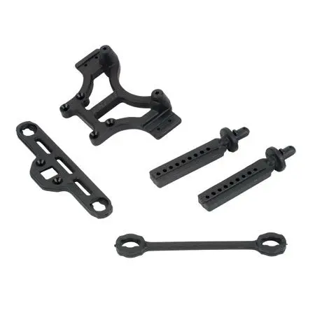 Super Tough Body Mounts & Shock Tower Black 1