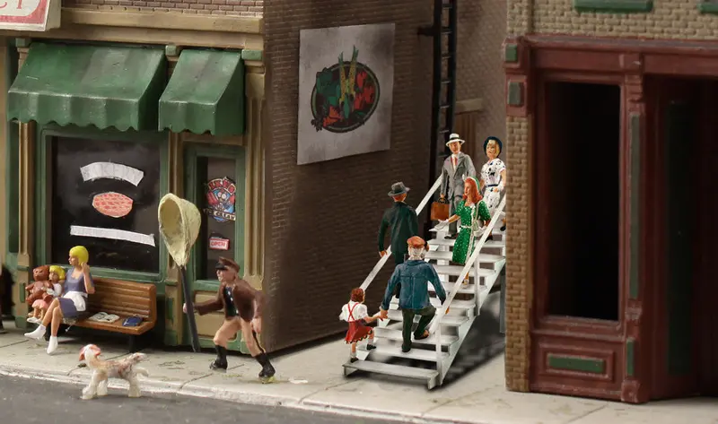 Taking Stairs Ho Scale 1