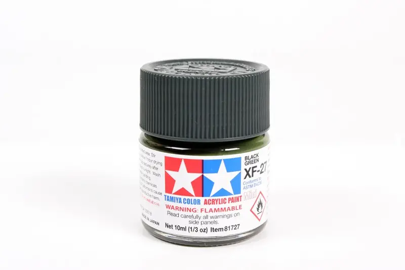 Tamiya Acrylic Paint 1/3Oz. Black Green Xf27 1
